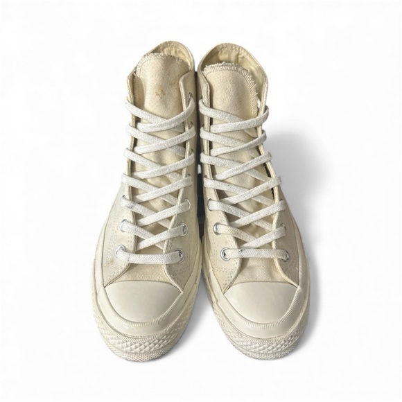 Converse x Play High-Top Cream Canvas Sneakers - Picture 1 of 6